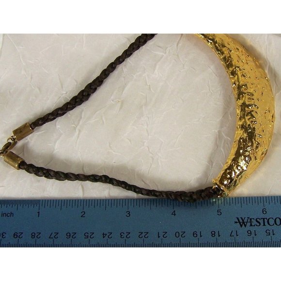 Cadoro Gold Egyptian Revival Statement Choker Collar Necklace Vintage - Picture 7 of 8
